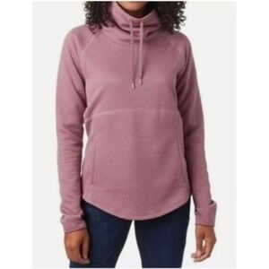 Marmot Womens Annie Rose Quilted Texture Jacquard Cowl Neck Pullover Size Medium